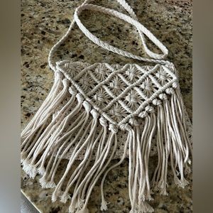 Macrame Crochet Fringe Crossbody bag